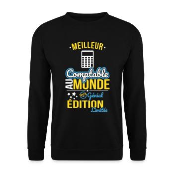 Der beste Buchhalter der Welt - 100% genial - Unisex Pullover - Schwarz - Vorne - Alina (178cm) & Michal (187cm)