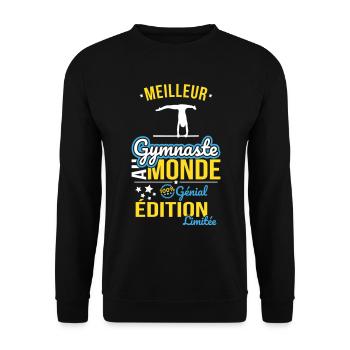 Best Gymnast in the World - 100% Awesome - Unisex Sweatshirt - black - Front - Alina (178cm) & Michal (187cm)