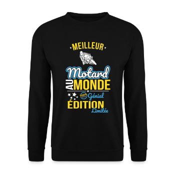 Best Biker in the World - 100% Awesome - Unisex Sweatshirt - black - Front - Alina (178cm) & Michal (187cm)