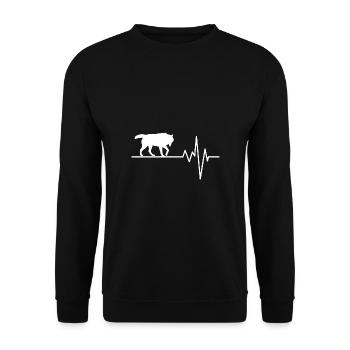 Wolf - Sweat-shirt Unisexe - noir - Devant - Alina (178cm) & Michal (187cm)
