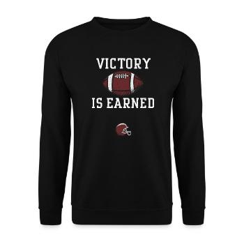 La victoire se gagne - Football - Sweat-shirt Unisexe - noir - Devant - Alina (178cm) & Michal (187cm)