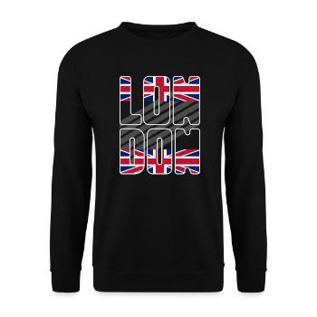 London England Vereinigtes Königreich Reise - Unisex Pullover - Schwarz - Vorne - Alina (178cm) & Michal (187cm)