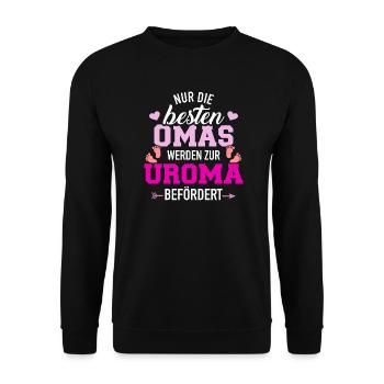 Uroma - Unisex Pullover - Schwarz - Vorne - Alina (178cm) & Michal (187cm)