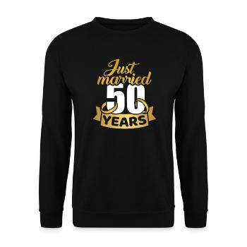 Golden wedding - Unisex Sweatshirt - black - Front - Alina (178cm) & Michal (187cm)