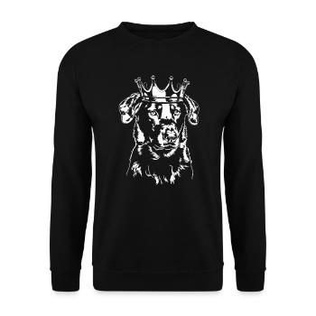 BEAUCERON Crown Dogs Dog Wilsigns - Unisex Sweatshirt - black - Front - Alina (178cm) & Michal (187cm)