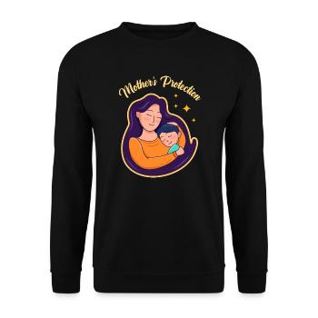 Mother's Day Strong Design - Unisex Sweatshirt - black - Front - Alina (178cm) & Michal (187cm)