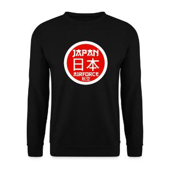 Japan Airforce - Unisex Sweatshirt - black - Front - Alina (178cm) & Michal (187cm)