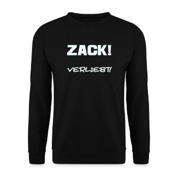 Saying Zack Irony Funny Sarcasm Humor Gift - Unisex Sweatshirt - black - Front - Alina (178cm) & Michal (187cm)
