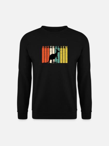 Australien Vintage Känguru - Australien Reise - Unisex Pullover - Schwarz