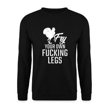 Frire tes propres putains de jambes végétaliennes - Sweat-shirt Unisexe - noir - Devant - Alina (178cm) & Michal (187cm)