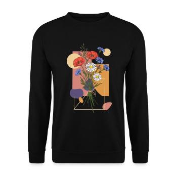 Un bouquet de fleurs sauvages - Sweat-shirt Unisexe - noir - Devant - Alina (178cm) & Michal (187cm)