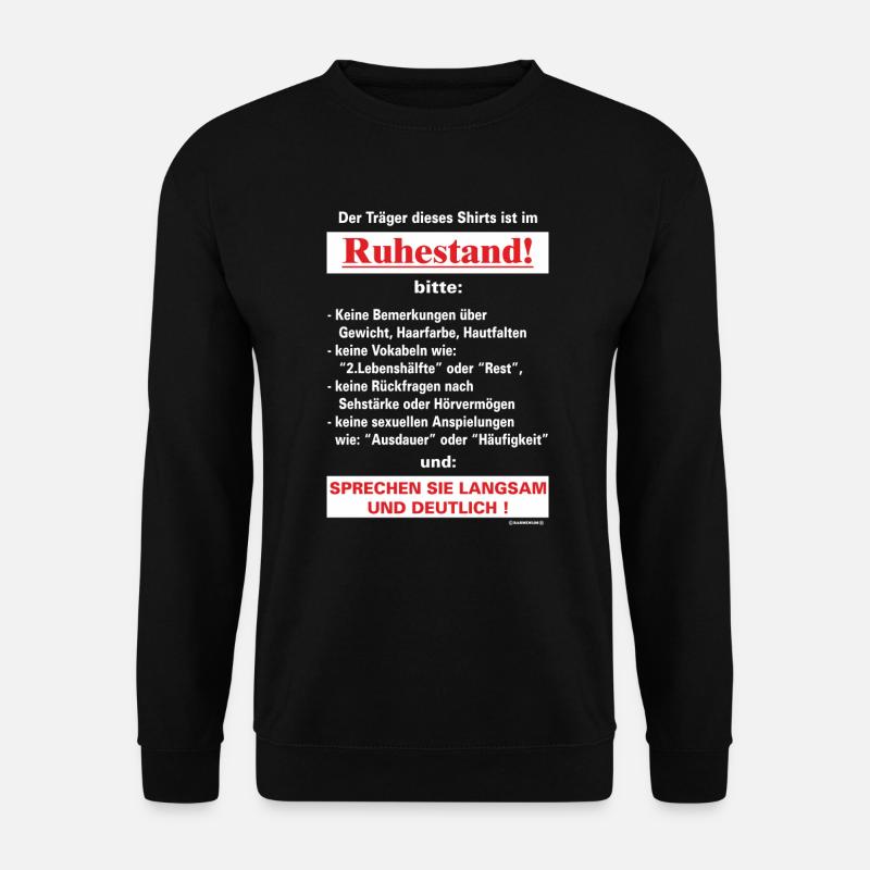 BD - Täger im Ruhestand - Keine Bemerkungen - - Unisex Pullover - Schwarz