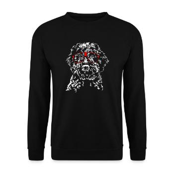 LAGOTTO ROMAGNOLO Brille Hunde Hund Wilsigns - Unisex Pullover - Schwarz - Vorne - Alina (178cm) & Michal (187cm)