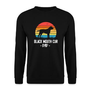 Black Mouth Cur - Unisex Pullover - Schwarz - Vorne - Alina (178cm) & Michal (187cm)