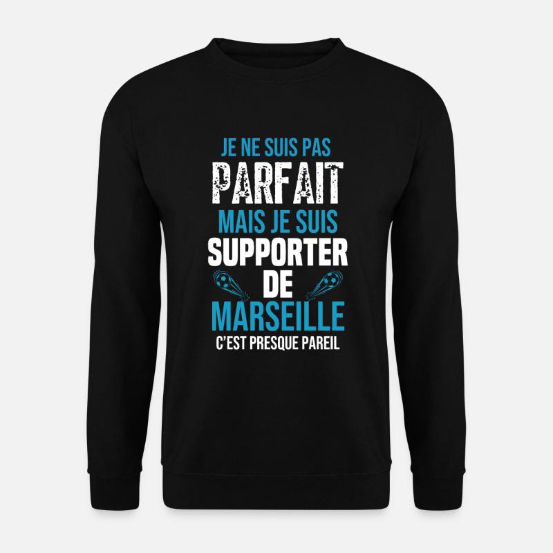 Cadeau Supporter Marseille Foot Marseillais - Sweat-shirt Unisexe - noir