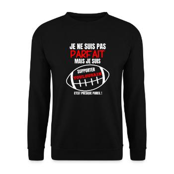Supporteur Toulousain Parfait Rugby - Sweat-shirt Unisexe - noir - Devant - Alina (178cm) & Michal (187cm)