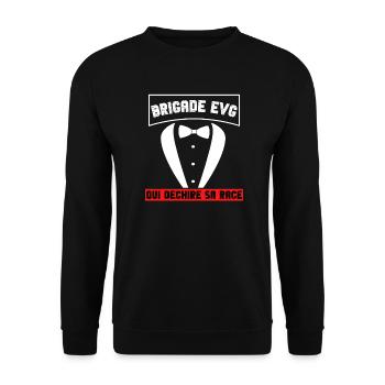 Brigade EVG qui déchire - Sweat-shirt Unisexe - noir - Devant - Alina (178cm) & Michal (187cm)