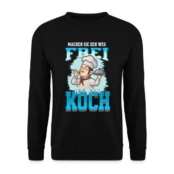 Koch Köche sind immer im Stress - Unisex Pullover - Schwarz - Vorne - Alina (178cm) & Michal (187cm)