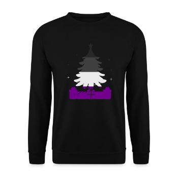 Asexuel Arbre de Noël LGBT Cadeau Asexuel - Sweat-shirt Unisexe - noir - Devant - Alina (178cm) & Michal (187cm)
