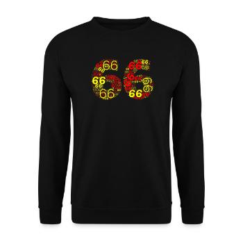 66 Seixanta Six Sang i Or - Sweat-shirt Unisexe - noir - Devant - Alina (178cm) & Michal (187cm)