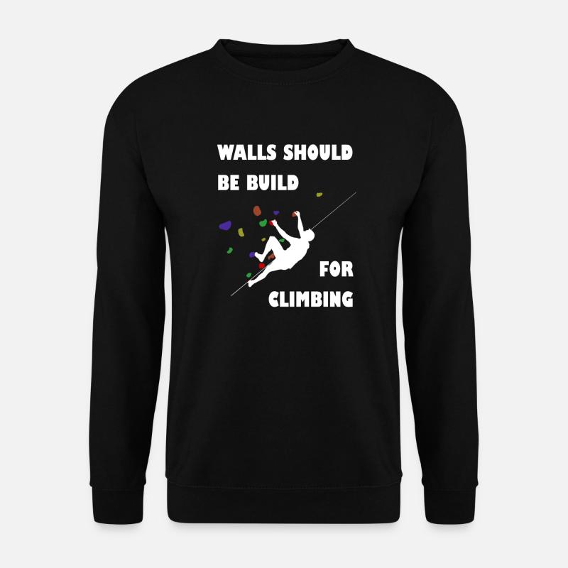 Climbing Klettern Bouldering Bouldern - Unisex Pullover - Schwarz