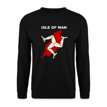 Isle of Man Flagge Triskele Flag of Isle of Man - Unisex Pullover - Schwarz - Vorne - Alina (178cm) & Michal (187cm)