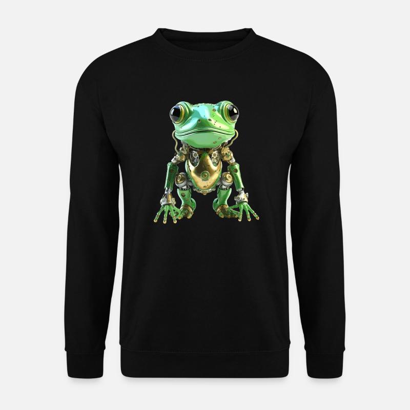 Green Frog Robot - Unisex Sweatshirt - black