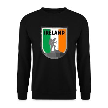 Ireland Flag Vintage Irish Flag Dublin - Unisex Sweatshirt - black - Front - Alina (178cm) & Michal (187cm)