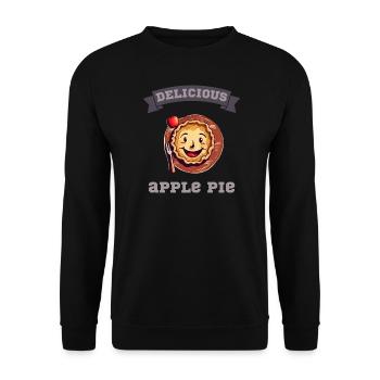 Dessert mit rotem Apfel kochen - Unisex Pullover - Schwarz - Vorne - Alina (178cm) & Michal (187cm)