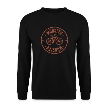 Insigne de la ville cyclable de Munster - Sweat-shirt Unisexe - noir - Devant - Alina (178cm) & Michal (187cm)