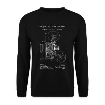 Projektor Patent Filmemacher Fotografie - Unisex Pullover - Schwarz - Vorne - Alina (178cm) & Michal (187cm)
