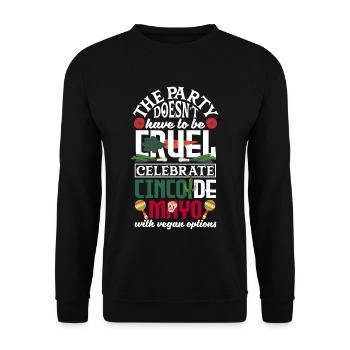Cinco de Mayo with vegan options - Unisex Pullover - Schwarz - Vorne - Alina (178cm) & Michal (187cm)