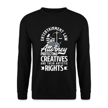 Entertainment Law Attorney Protecting Creatives - Unisex Pullover - Schwarz - Vorne - Alina (178cm) & Michal (187cm)