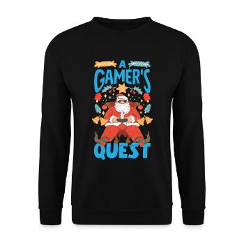 Mode inspirée du jeu Jeux sur le thème des Fêtes - Sweat-shirt Unisexe - noir - Devant - Alina (178cm) & Michal (187cm)