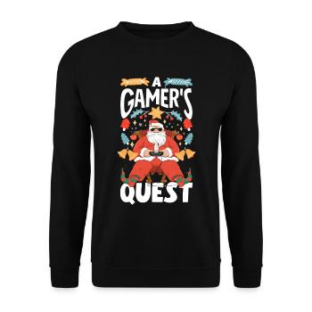 Mode inspirée du jeu Jeux sur le thème des Fêtes - Sweat-shirt Unisexe - noir - Devant - Alina (178cm) & Michal (187cm)