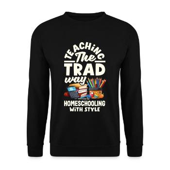 Sip Back Relax and Spice It Up Margarita Mode On - Unisex Sweatshirt - black - Front - Alina (178cm) & Michal (187cm)