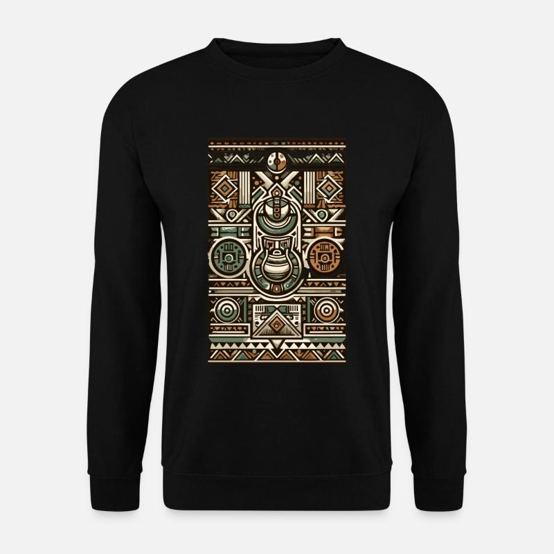 Traditional Ayahuasca Ceremony Patterns - Unisex Sweatshirt - black