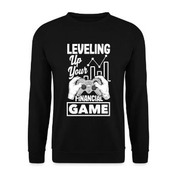 Leveling Up Your Financial Game Controller - Unisex Pullover - Schwarz - Vorne - Alina (178cm) & Michal (187cm)