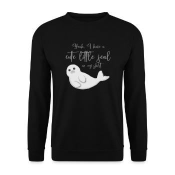 Phoque phoque - Sweat-shirt Unisexe - noir - Devant - Alina (178cm) & Michal (187cm)