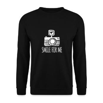lustiges Fotografen Shirt - Photographer Love - Unisex Pullover - Schwarz - Vorne - Alina (178cm) & Michal (187cm)