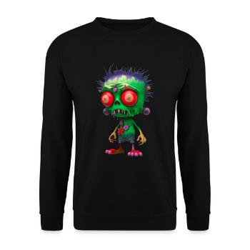 flower colorful zombie - Unisex Sweatshirt - black - Front - Alina (178cm) & Michal (187cm)
