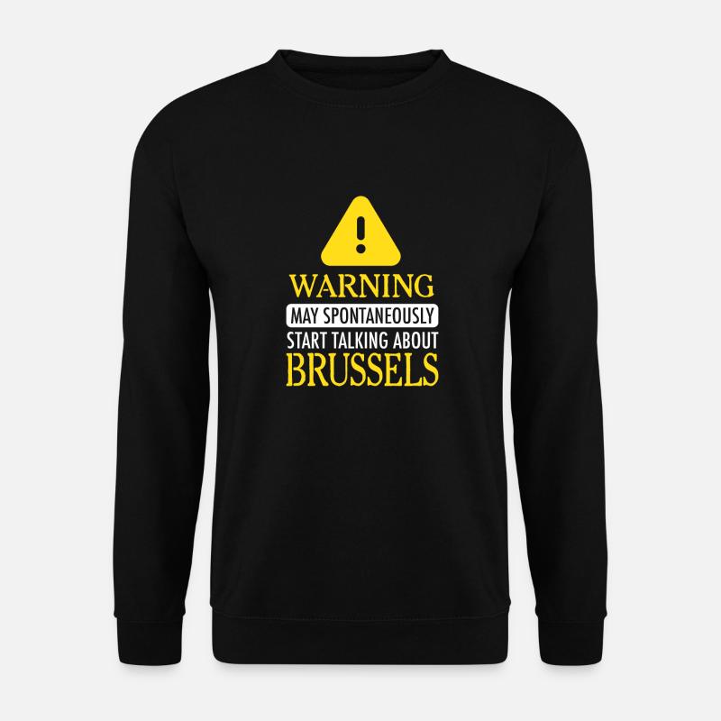WARNING!:Brussel - Unisex Pullover - Schwarz