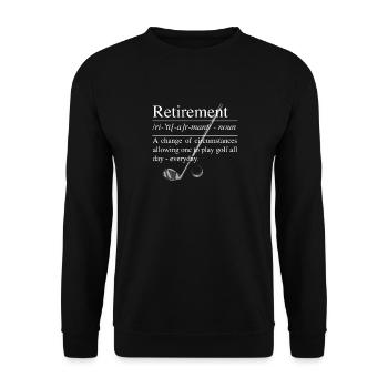 GOLF: Retirement Definition - Unisex Sweatshirt - black - Front - Alina (178cm) & Michal (187cm)