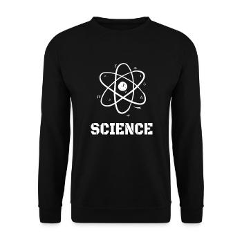 Physique: Science Atom - Sweat-shirt Unisexe - noir - Devant - Alina (178cm) & Michal (187cm)