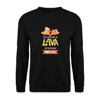 Histoire: la terre est de lave - Sweat-shirt Unisexe - noir - Devant - Alina (178cm) & Michal (187cm)