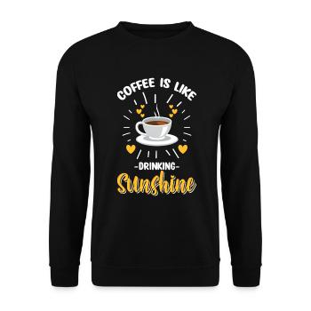 Coffee Bean Caffeine Breakfast - Unisex Sweatshirt - black - Front - Alina (178cm) & Michal (187cm)