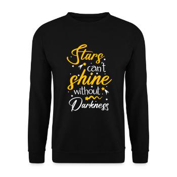 Stars Desire Astronomy Space - Unisex Sweatshirt - black - Front - Alina (178cm) & Michal (187cm)