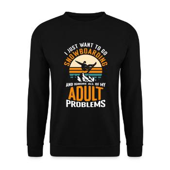 Snowboarding Hobby Ski - Unisex Pullover - Schwarz - Vorne - Alina (178cm) & Michal (187cm)