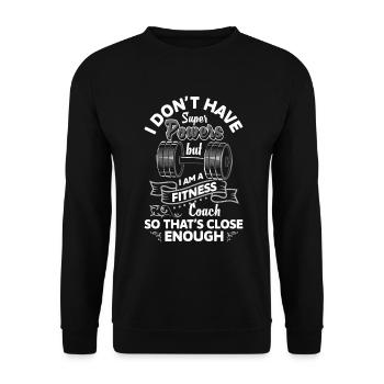 Fitness Sport Bodybuilders - Unisex Sweatshirt - black - Front - Alina (178cm) & Michal (187cm)