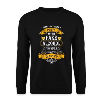 Party Abfeiern - Unisex Sweatshirt - black - Front - Alina (178cm) & Michal (187cm)